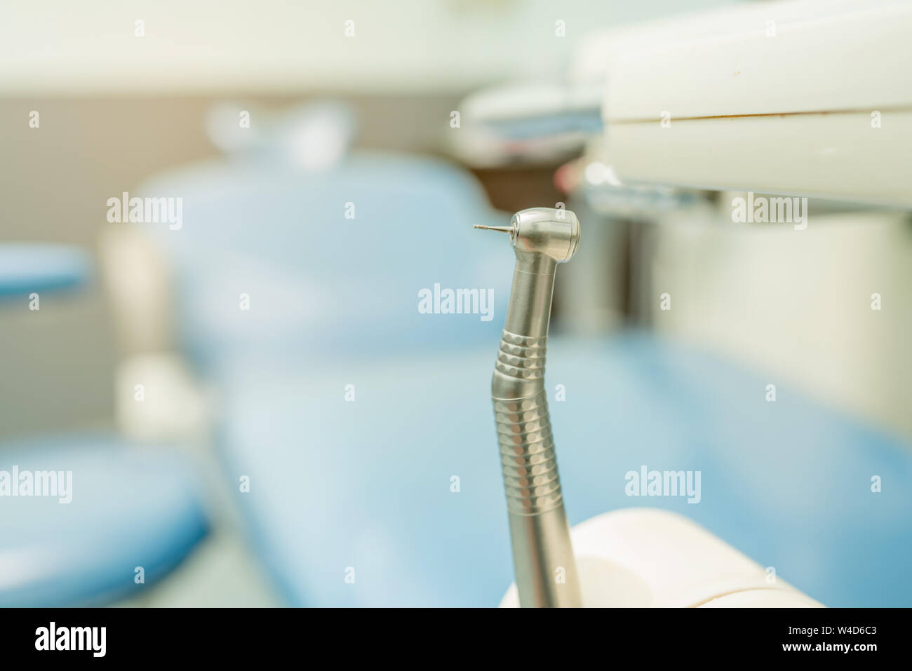 Close-up dental Werkzeug in der zahnmedizinischen Klinik, Differential Stockfoto