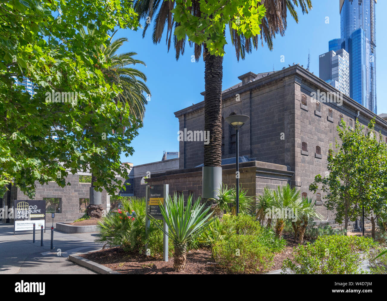 Old Melbourne Gaol, Russell Street, Melbourne, Victoria, Australien Stockfoto