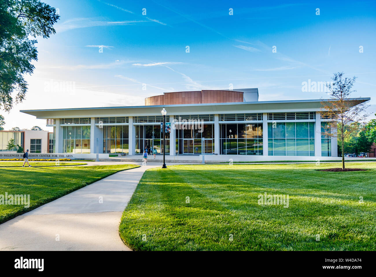 SPARTANBURG, SC, USA - Mai 2: Rosalind Sallenger Richardson Zentrum der Künste am 2. Mai 2019 am Wofford College in Spartanburg, South Carolina]. Stockfoto