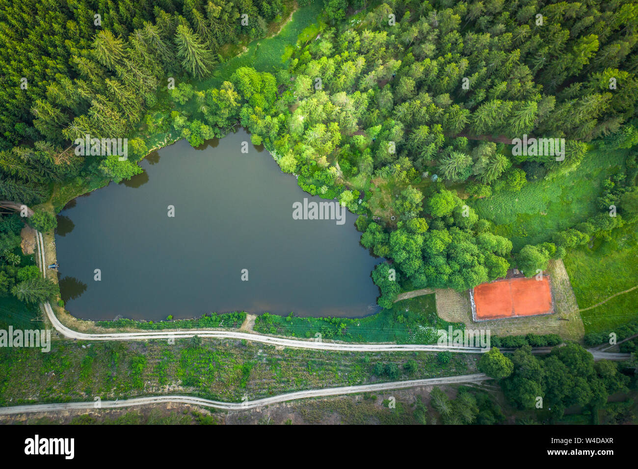 Trebonsko Region zeichnet sich durch eine außergewöhnliche Vielfalt an Lebensräumen. Die wertvollsten Biotope der Trebon region Stockfoto