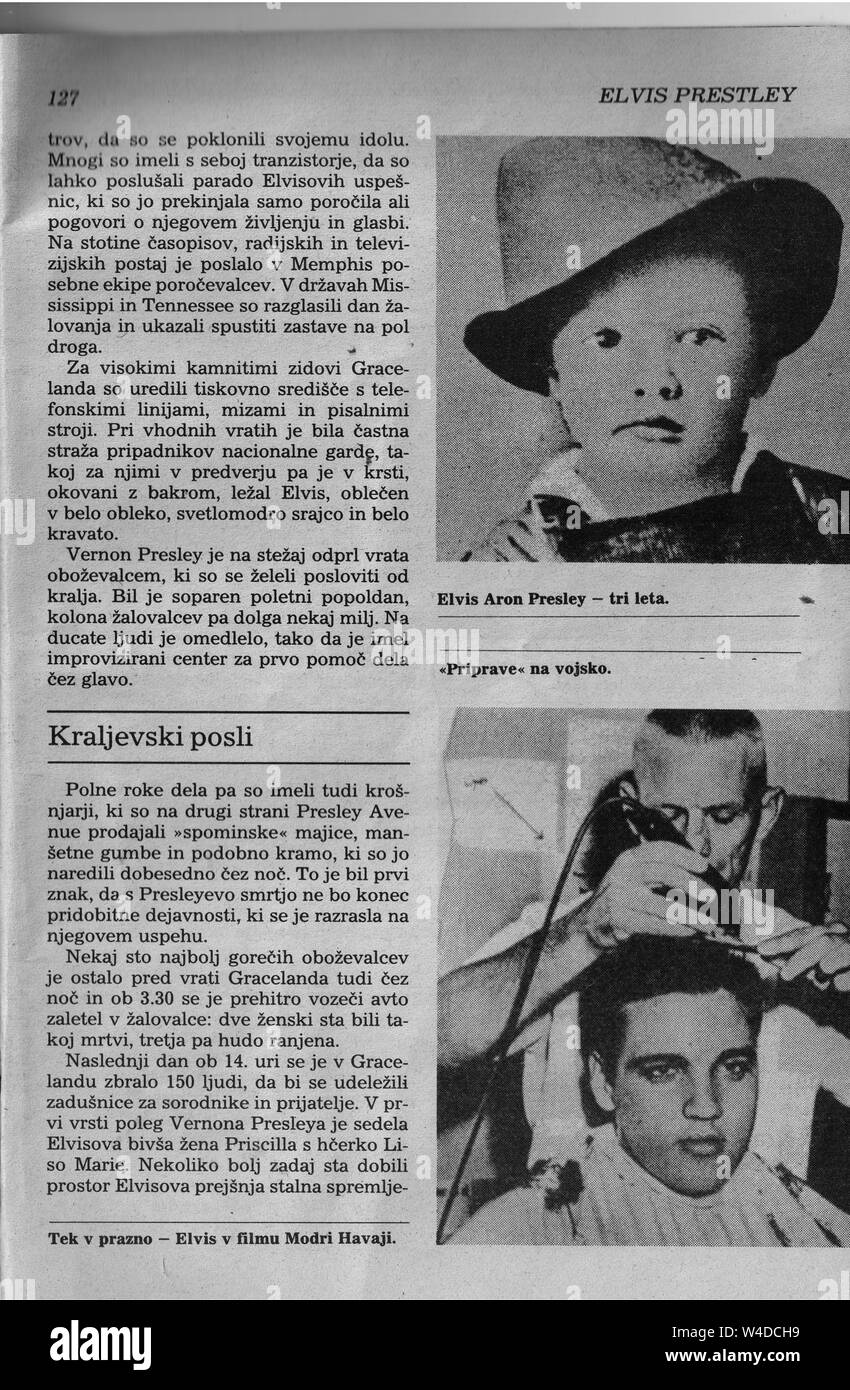 Elvis Presley, Magazin, Kroatien, dem ehemaligen Jugoslawien, Ost-Europa Stockfoto
