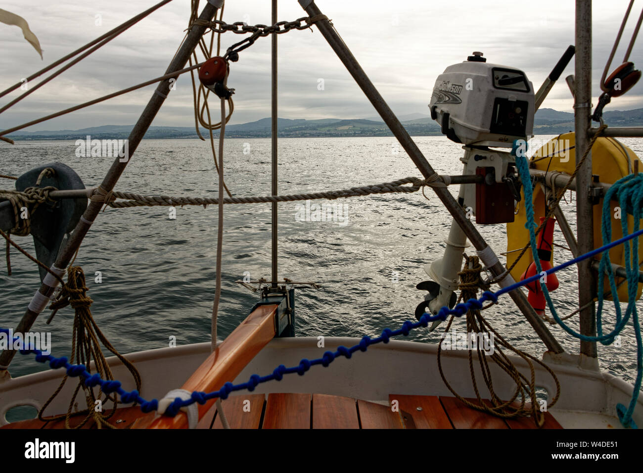 Segelyacht rigging Equipment Stockfoto