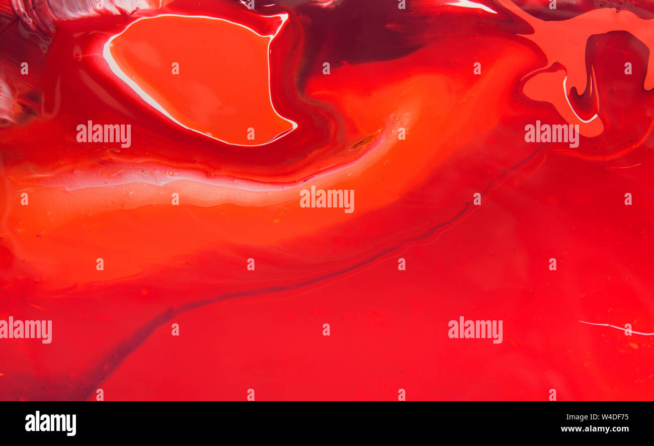 Flüssigkeit rot Malerei abstrakte Textur, Technik, Stockfoto