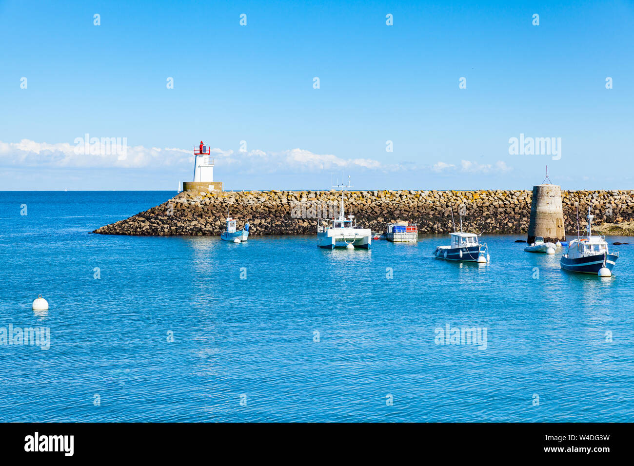 Hafen von Le Palais in Frankreich auf der Insel Belle Ile en Mer Morbihan Stockfotografie Alamy