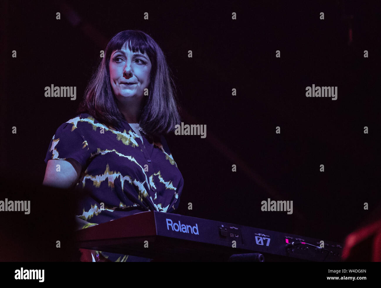 Juli 21, 2019 - Gillian Gilbert Neuer Auftrag durchführen bei Blue Dot Festival Jodrell Bank, Cheshire, UK (Credit Bild: © Andy von Pip/ZUMA Draht) Stockfoto