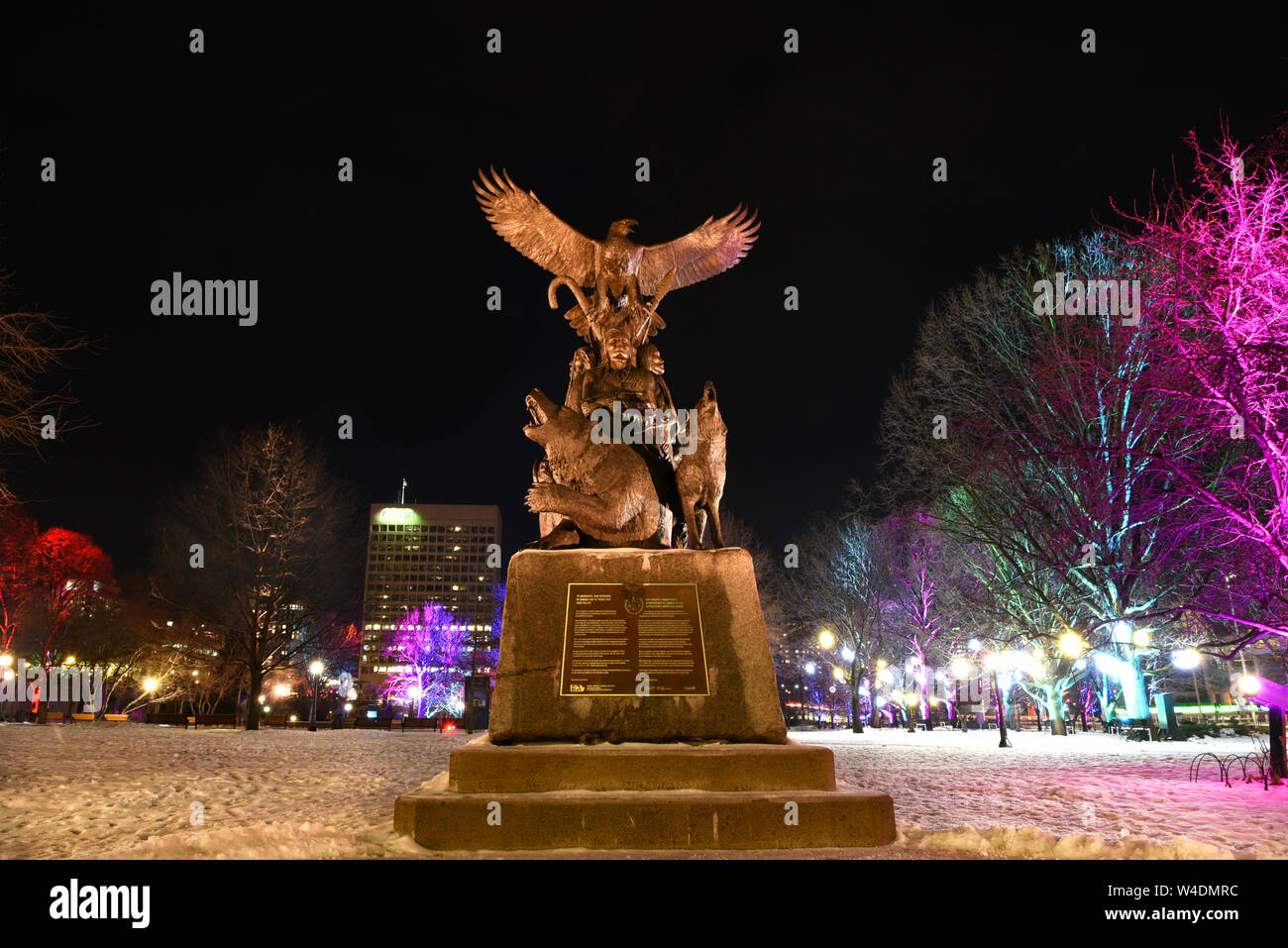 Canadian aboriginal Kriegsveteranen Denkmal - Ottawa Stockfoto