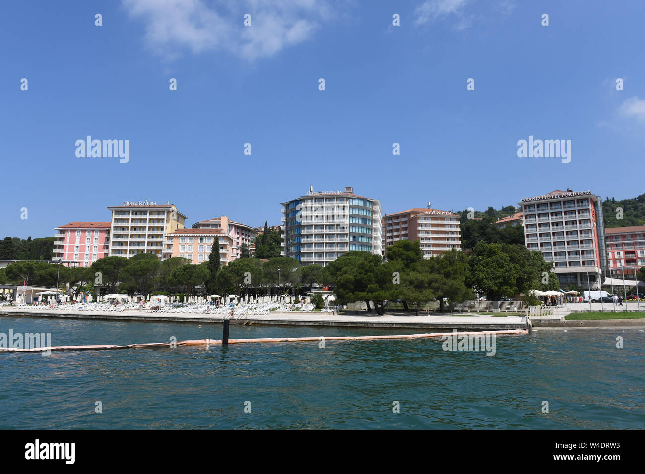 Tourist Hotels in Portoroz, Slowenien Stockfoto