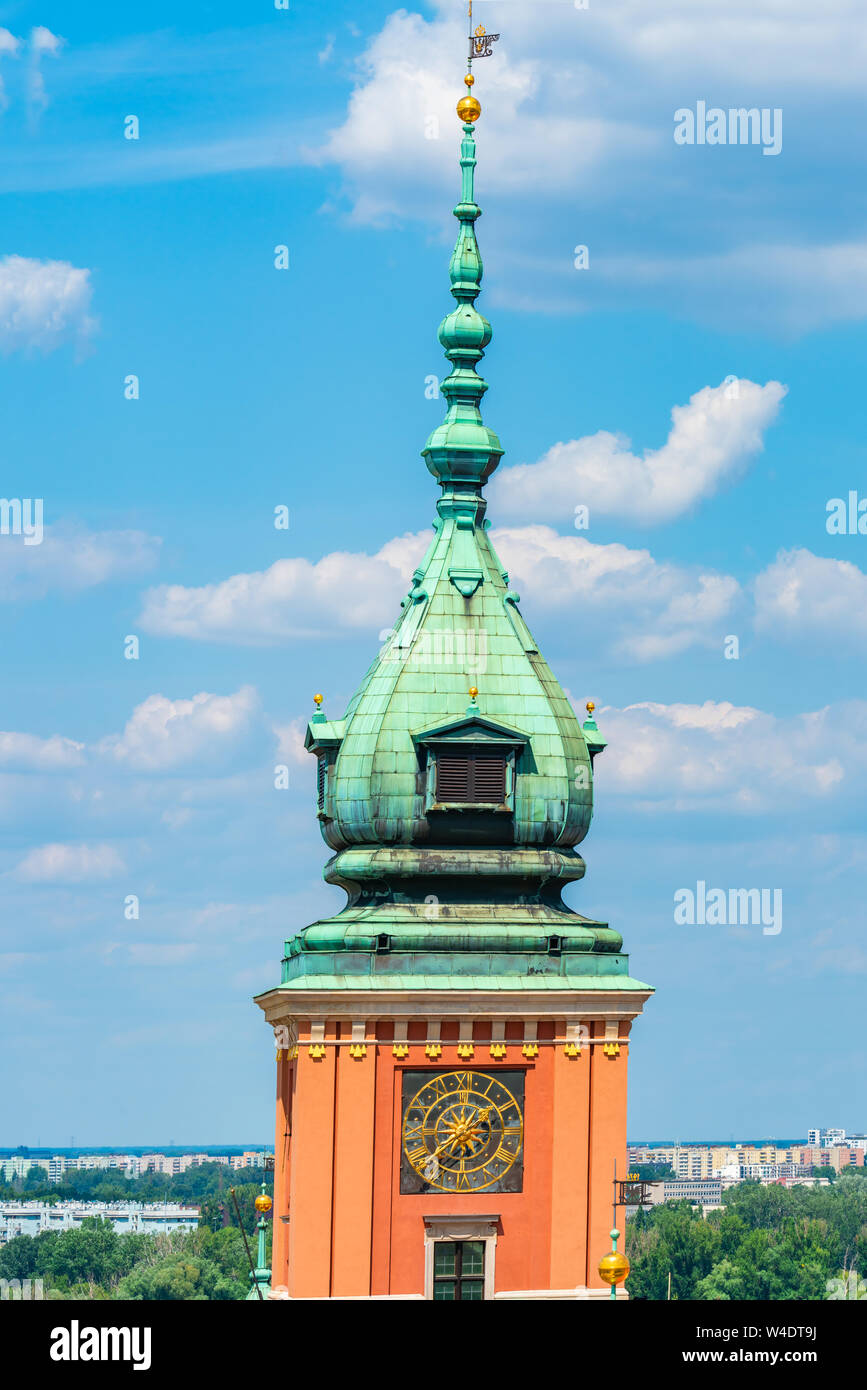 Warschau, Polen - 19 Juli 2019: Das königliche Schloss in das Schloss Platz am Eingang der Warschauer Altstadt ist einer der bekanntesten's Capital lan Stockfoto