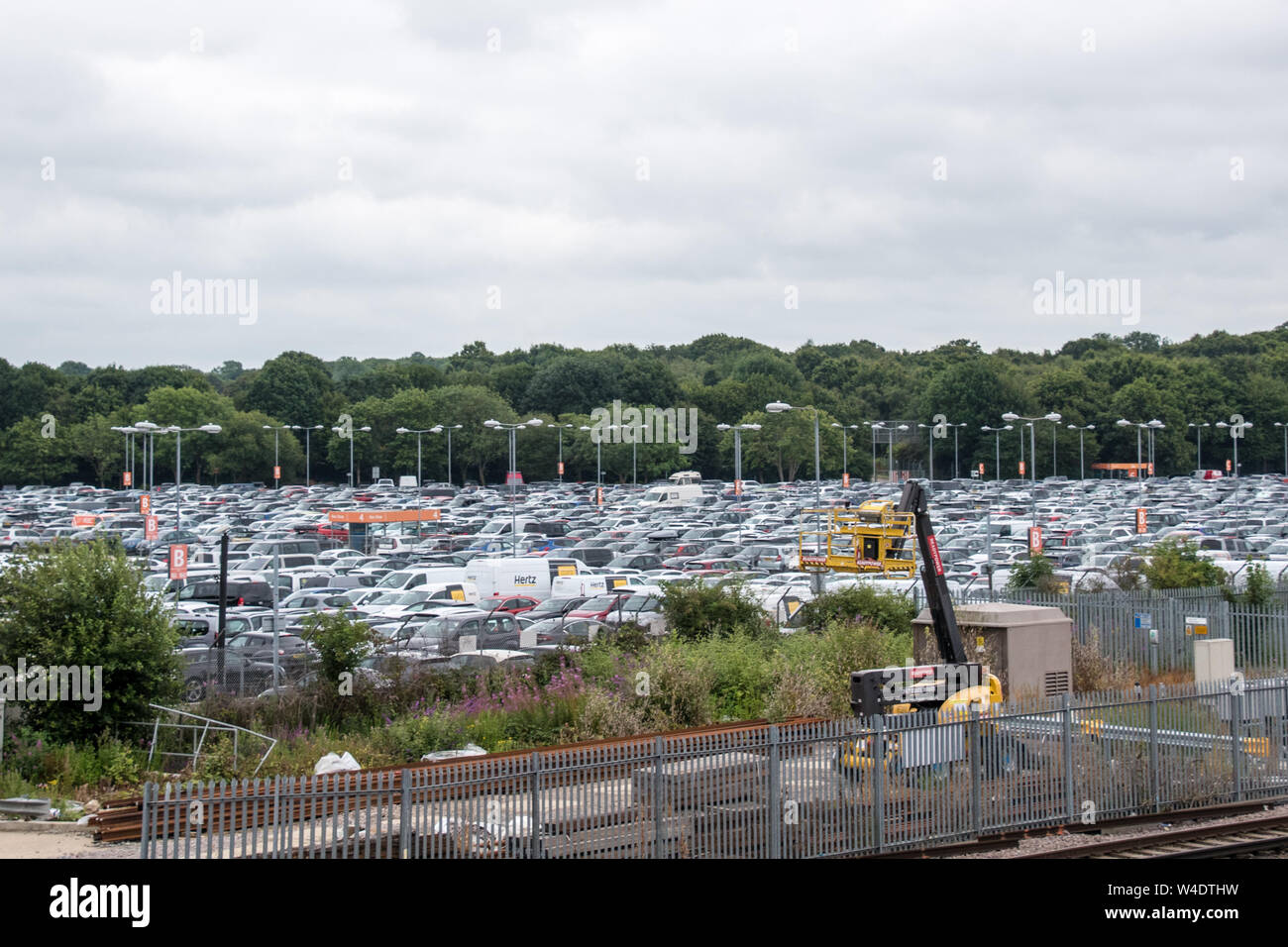 Gatwick Airport Langer Aufenthalt Parkplatz Stockfoto