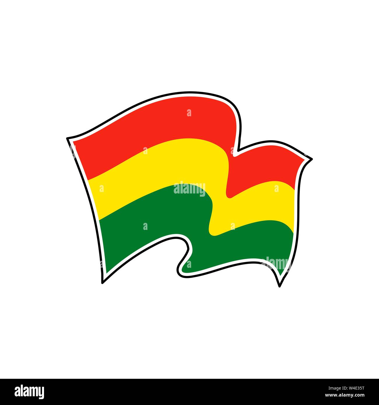 Vektor Flagge Bolivien. Bolivien Landesflagge. Vector Illustration. La Paz Stock Vektor