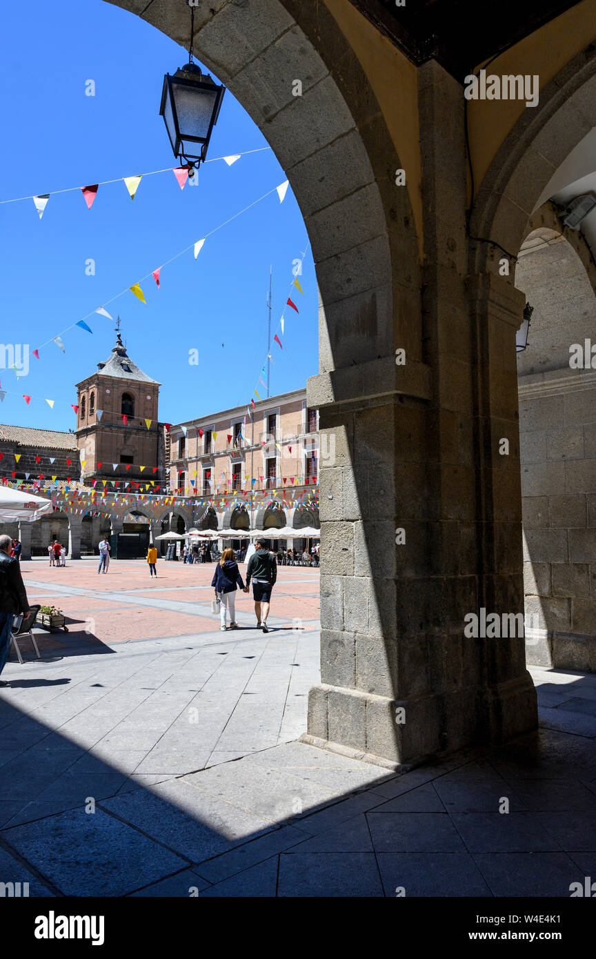 Die Plaza Mercado Chico, Avila, Spanien Stockfoto