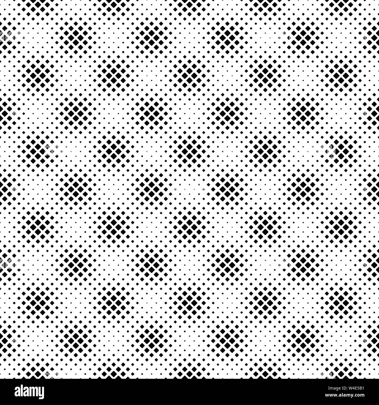 Geometrische nahtlose monochrome abgerundete Diagonalen quadratischen Muster Hintergrund - abstract Vector Graphic Design von Plätzen Stock Vektor