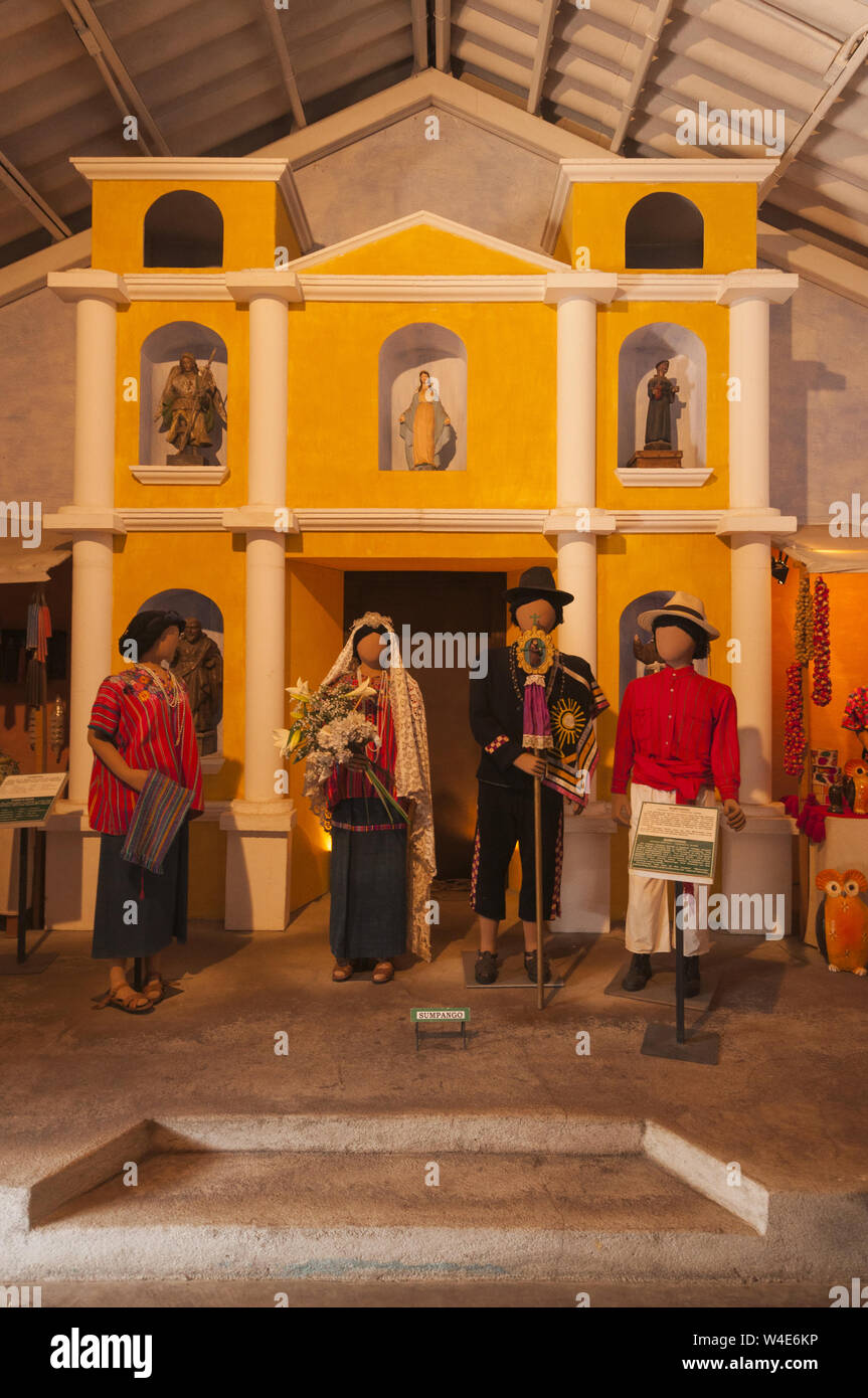 Guatemala, Antigua, Jocotenango, Museum für Kaffee, Interieur Anzeige Stockfoto