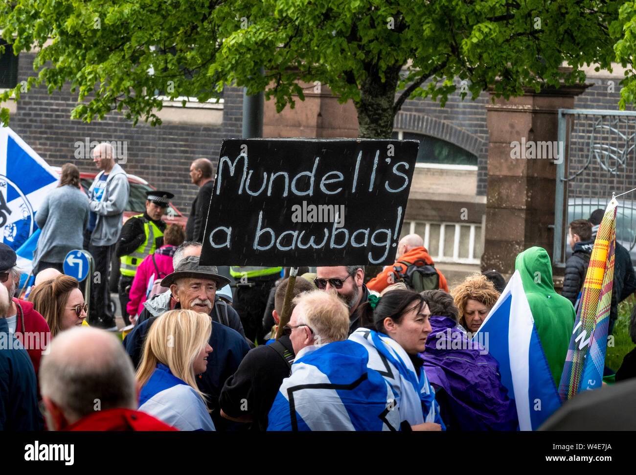 Glasgow, alle unter einem Banner Unabhängigkeit März - 2019 Stockfoto