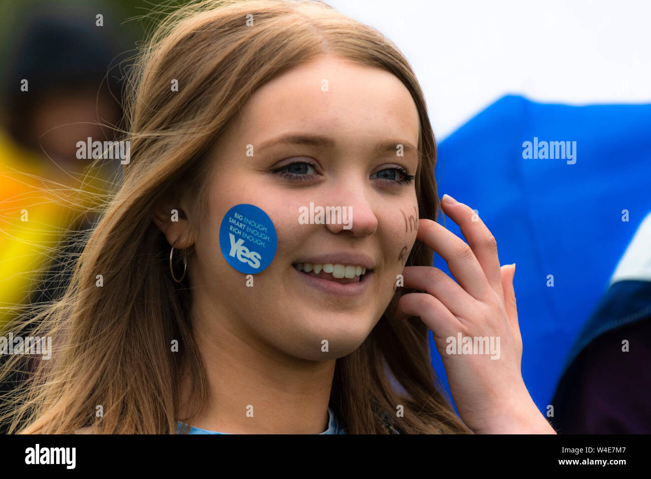 Glasgow, alle unter einem Banner Unabhängigkeit März - 2019 Stockfoto