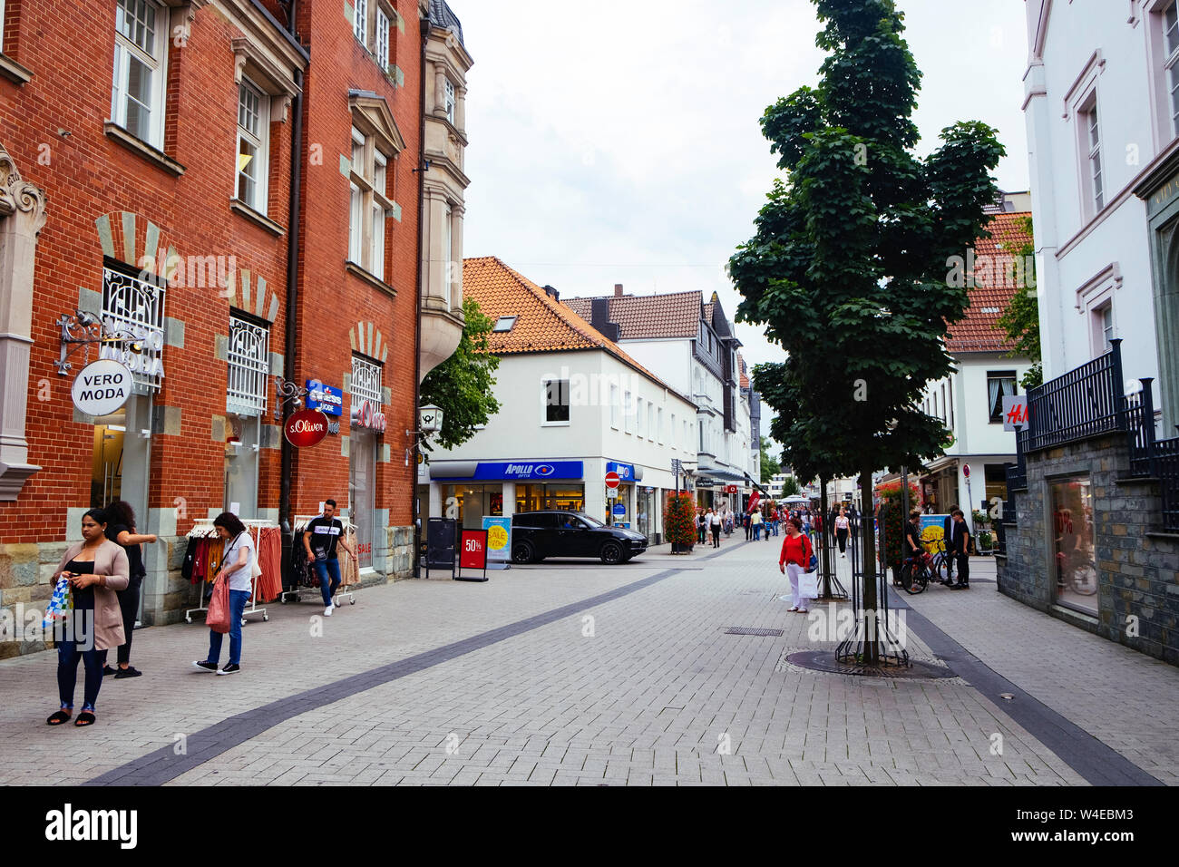 Einkaufsmöglichkeiten in der Innenstadt von Lippstadt, Deutschland,Rhine-Westalia Stockfoto