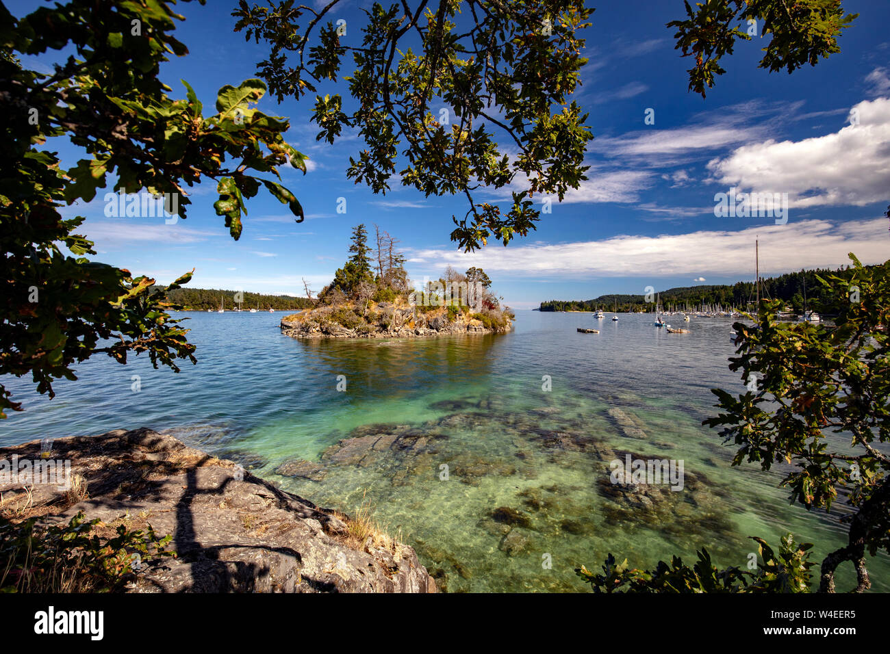 Gnade Inselchen Ganges Harbour, Salt Spring Island, British Columbia, Kanada Stockfoto