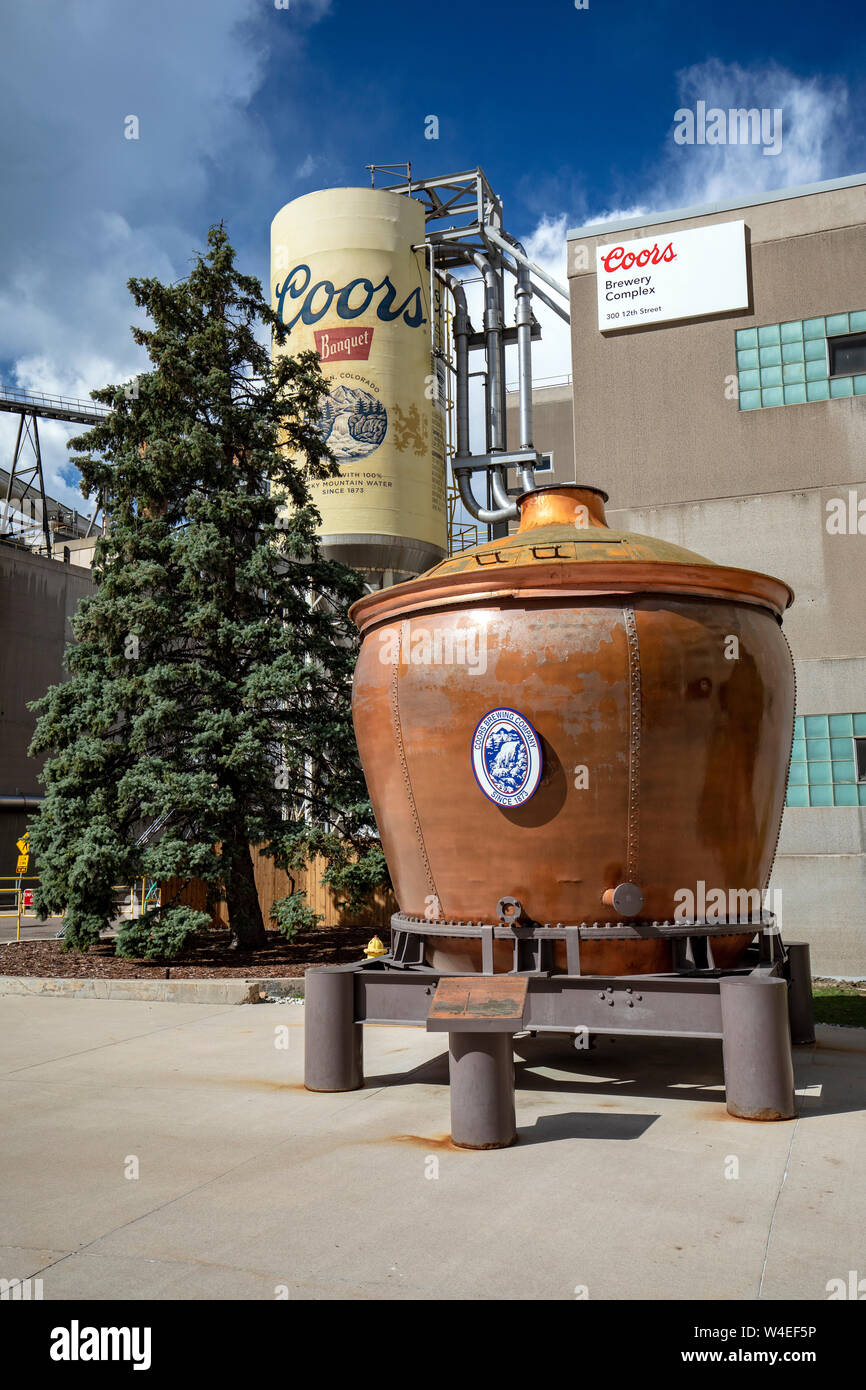 Außerhalb von Coors Brauerei - Golden, Colorado, USA Stockfoto