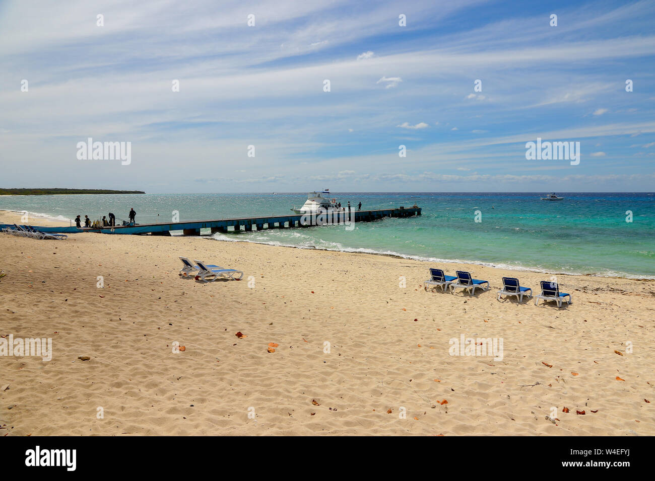 Pier von Maria la Gorda Strand im Südwesten von Kuba Stockfoto