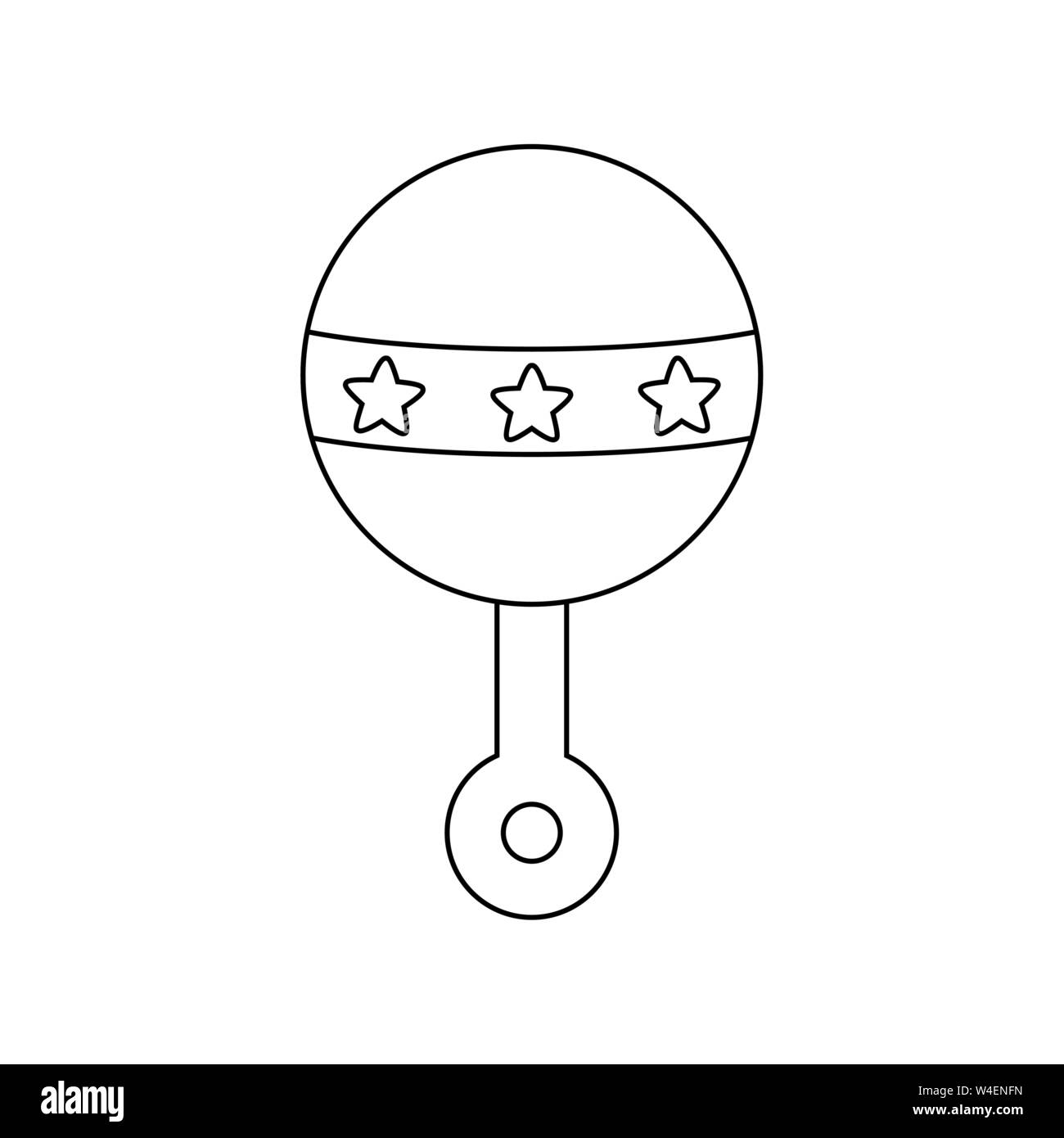 Baby Maracas Isolated Icon Vector Stockfotos Und Bilder Kaufen Alamy