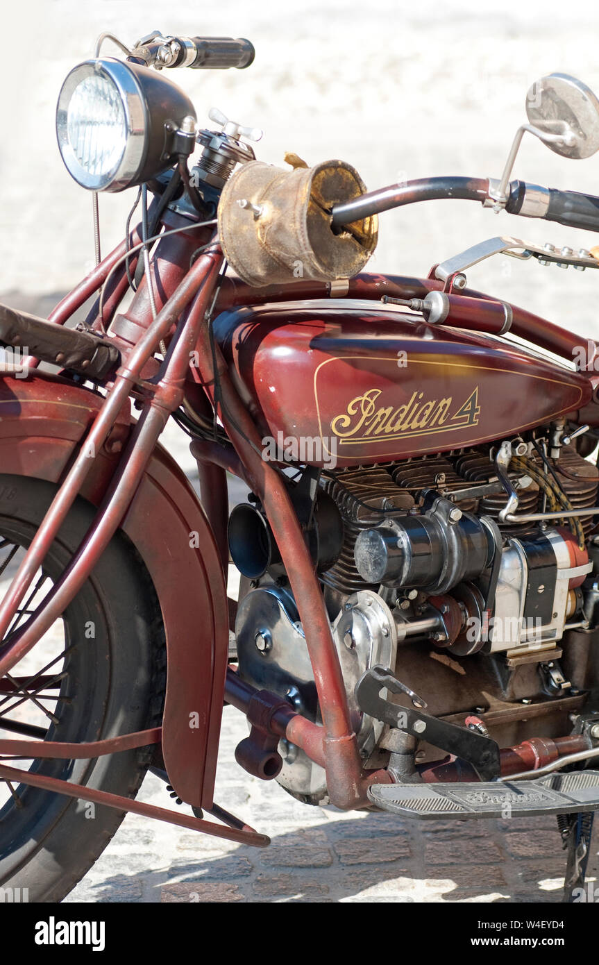 Vintage Indischen 4 Motorrad Oldtimer Stockfoto