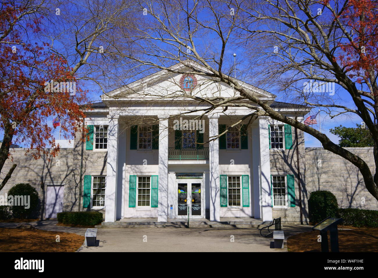 Konföderierten Halle im Stone Mountain Park, Atlanta, Georgia, USA. Historische und Zentrum für Umweltbildung, ein interaktives Museum. Stockfoto
