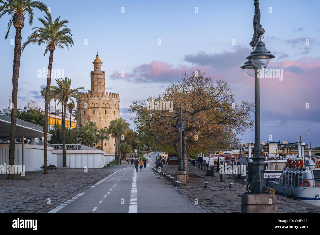 Torre del Oro Turm - Sevilla, Andalusien, Spanien Stockfoto