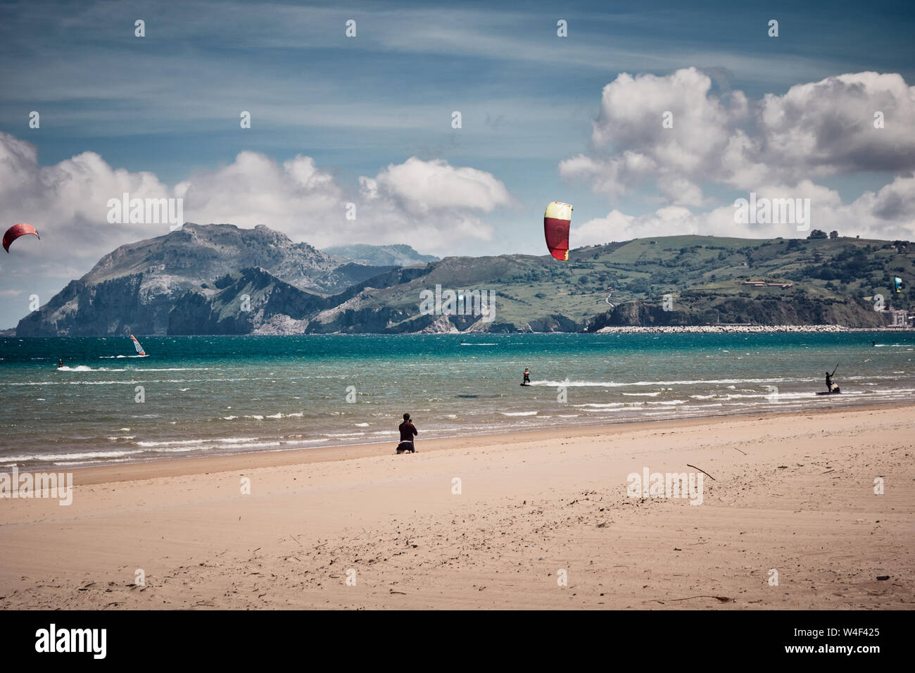 Sommer Urlaub in Kantabrien Laredo Stockfoto