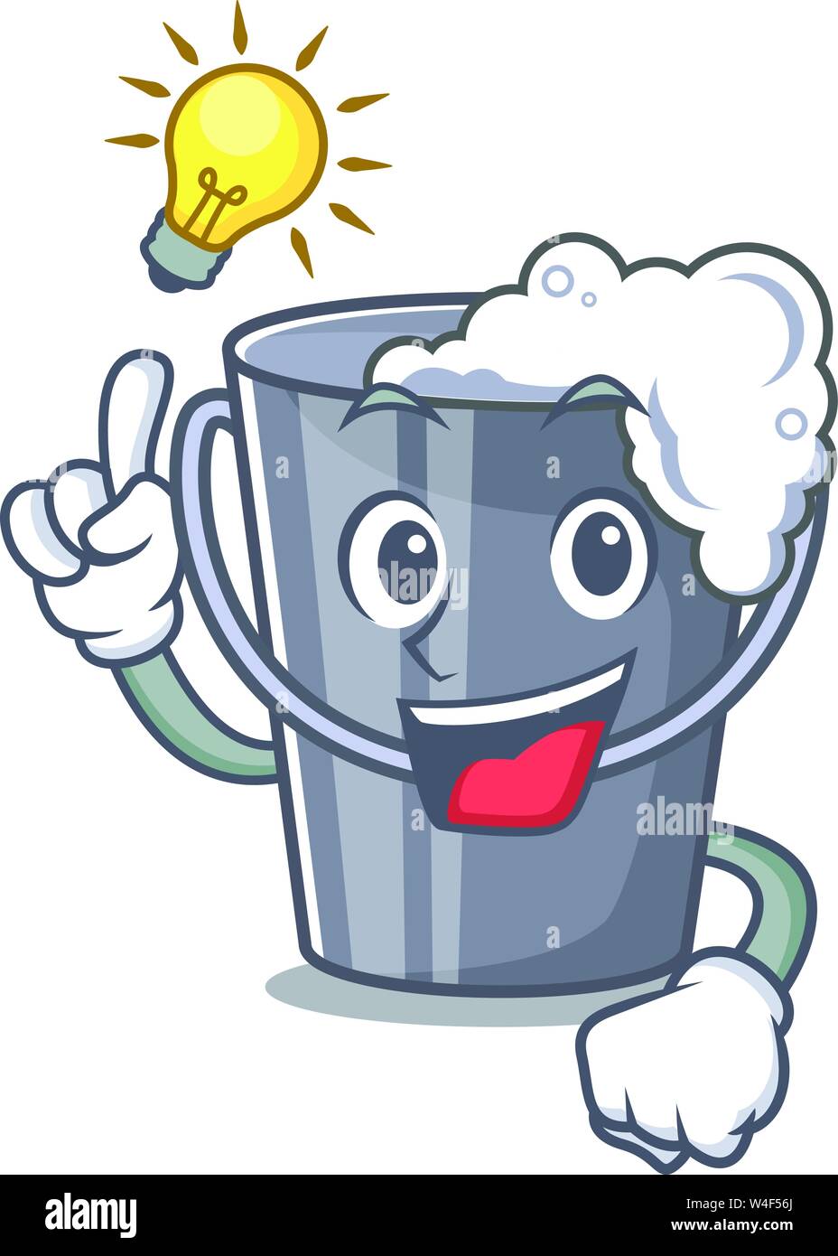 Haben Sie eine Idee Seifenwasser in einem Cartoon Flasche Vector Illustration Stock Vektor