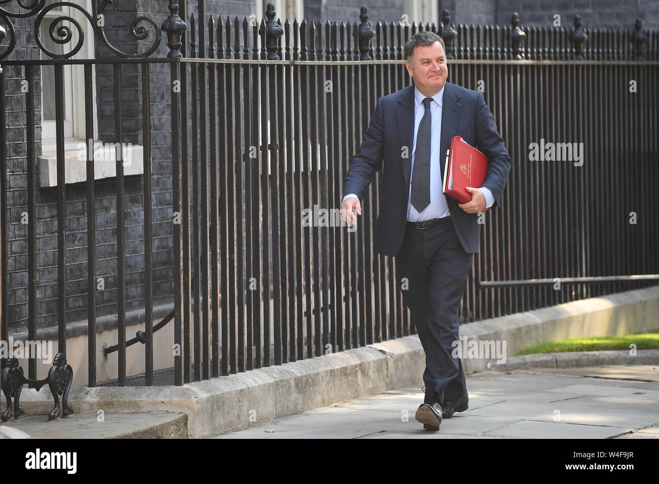 Führer des Unterhauses Mel Stride für eine Kabinettssitzung am 10 Downing Street, London eintrifft. Stockfoto