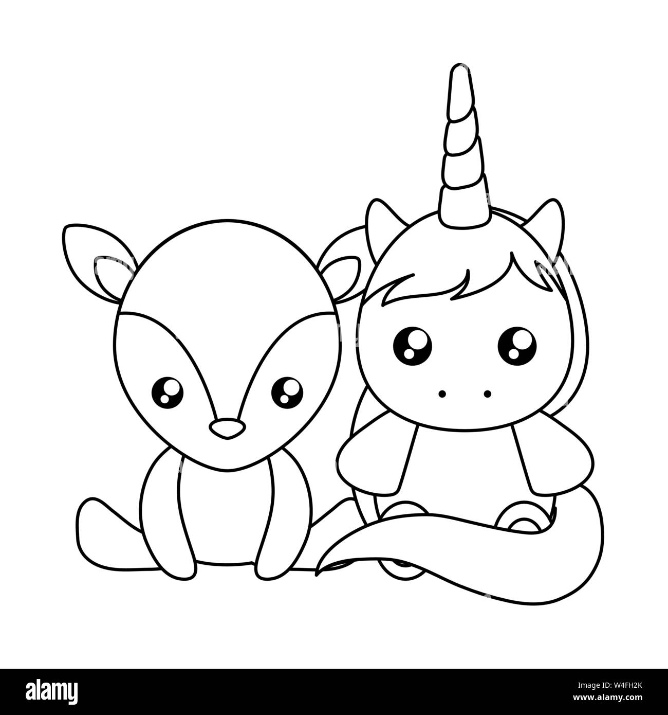 Einhorn Magische Party Schwarzweiss Stockfotos Und Bilder Alamy
