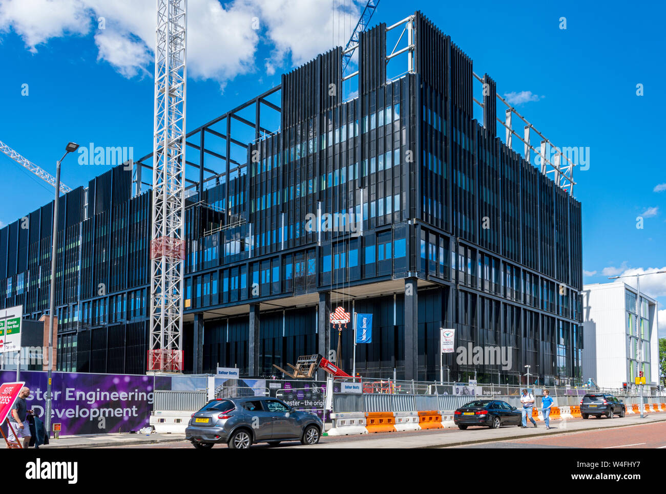 Der Manchester Engineering Campus Gebäude im Bau, Juni 2019. Universität von Manchester, England, Großbritannien Stockfoto