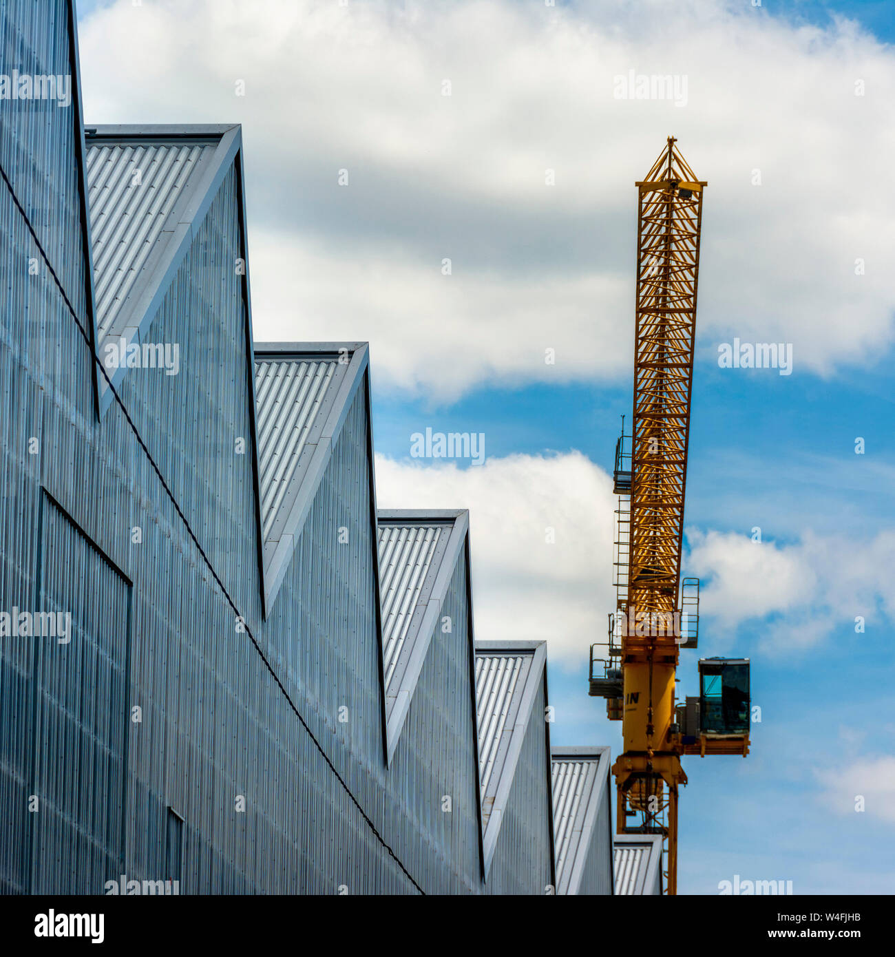 Loire Atlantique (44) Nantes. Ile de Nantes. Details d'architecture Contemporaine des batiments // Frankreich. Loire Atlantique (44) Nantes. Details Stockfoto