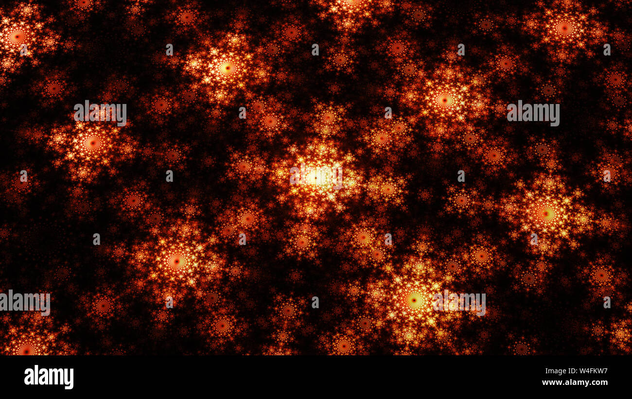 Fiery Quantenmechanik, computer-generierte Zusammenfassung Hintergrund, 3D-Rendering Stockfoto