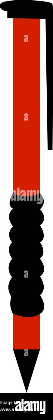 Ein intelligenter Stift in Schwarz und Rot, Vector, Farbe, Zeichnung oder Abbildung. Stock Vektor