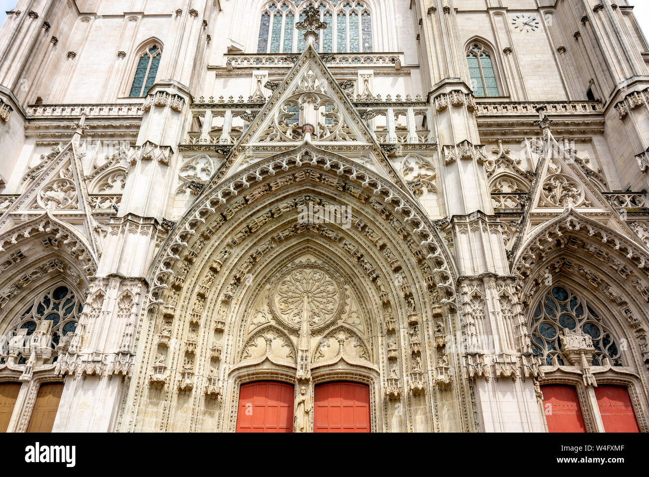 Portal der Kathedrale Saint-Pierre von Nantes. Pas-de-Calais. Pays de la Loire. Frankreich Stockfoto