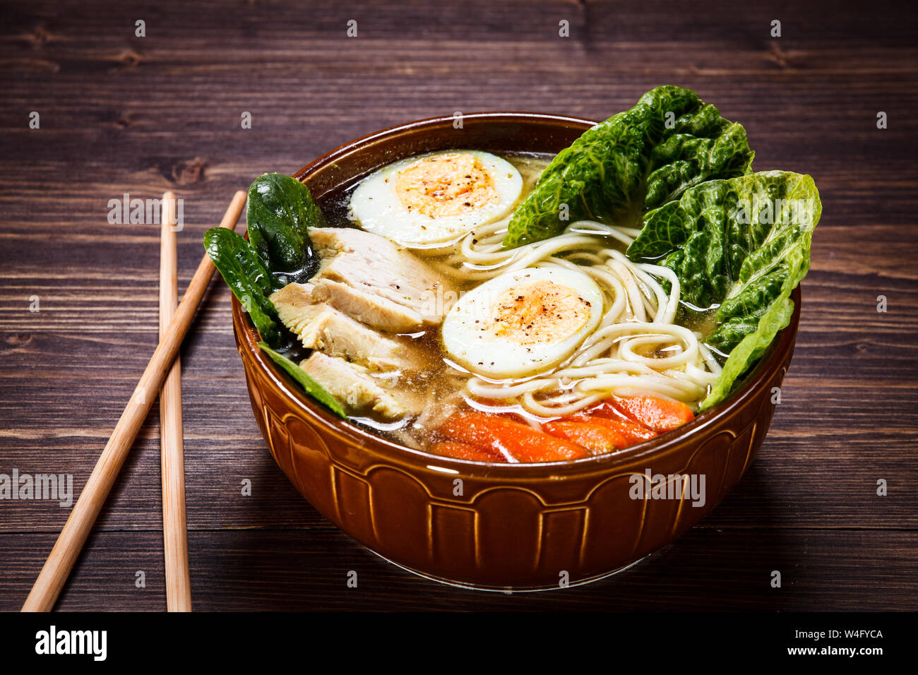 Chinesische Suppe - Ramen Stockfoto