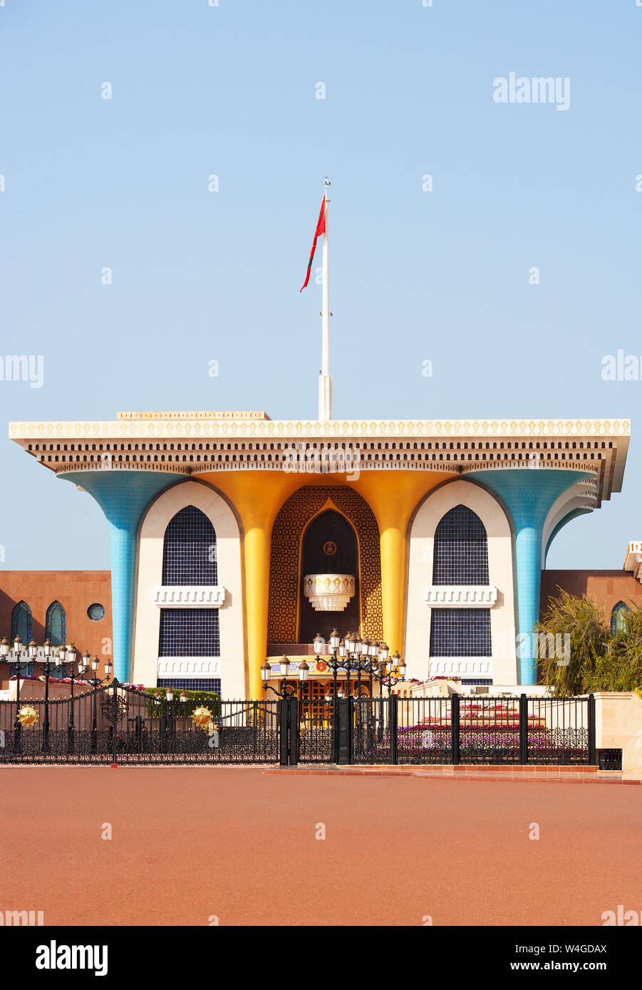 Al Alam Palast, Regierungsviertel, Muscat, Oman Stockfoto