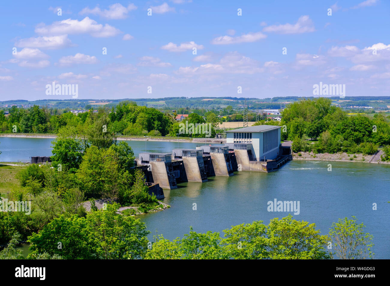 Gummering Hydro, in der Nähe von Niederviehbach, Bayern, Deutschland Stockfoto