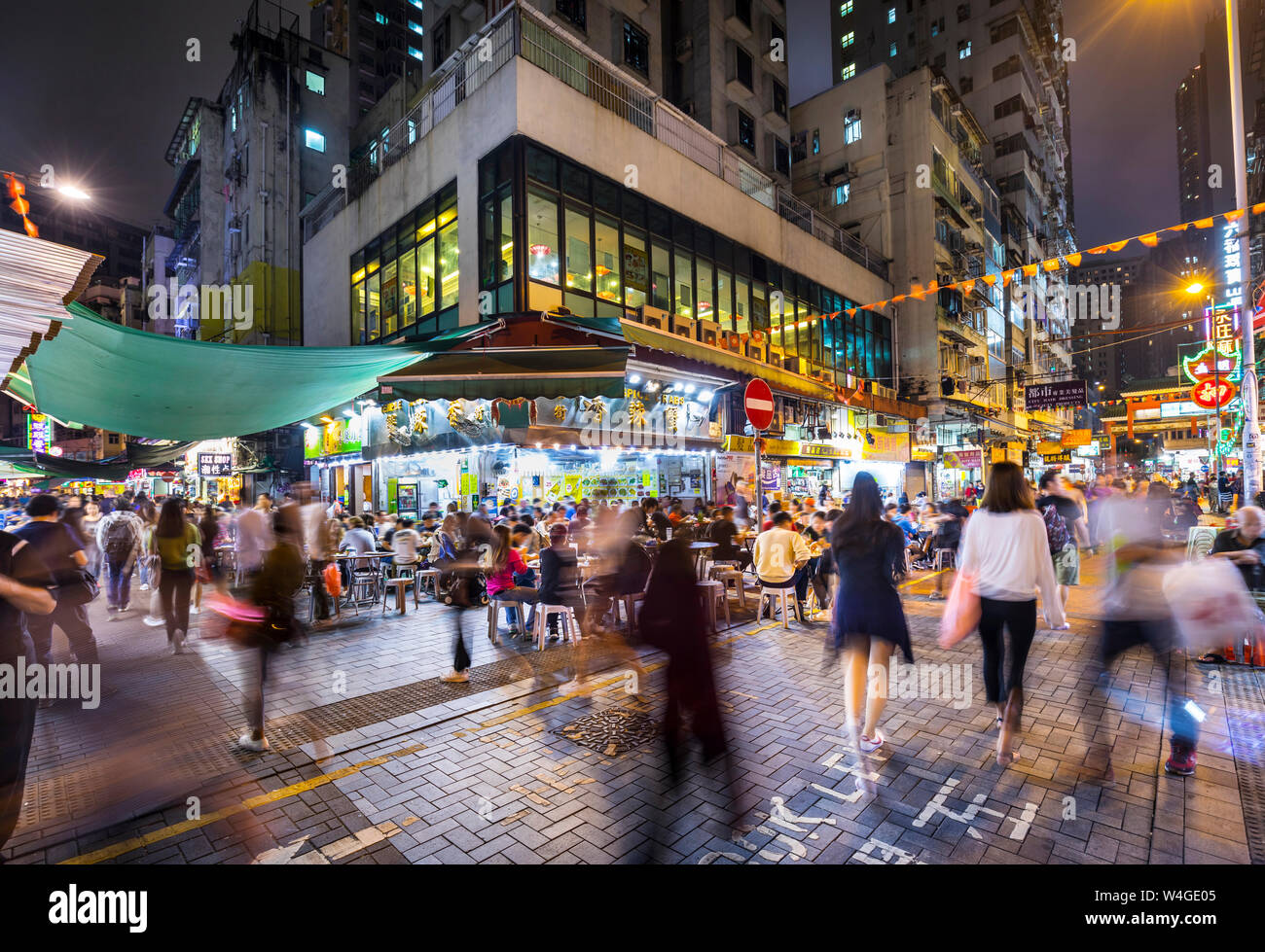 Temple Street Nacht Markt, Hongkong, China Stockfoto