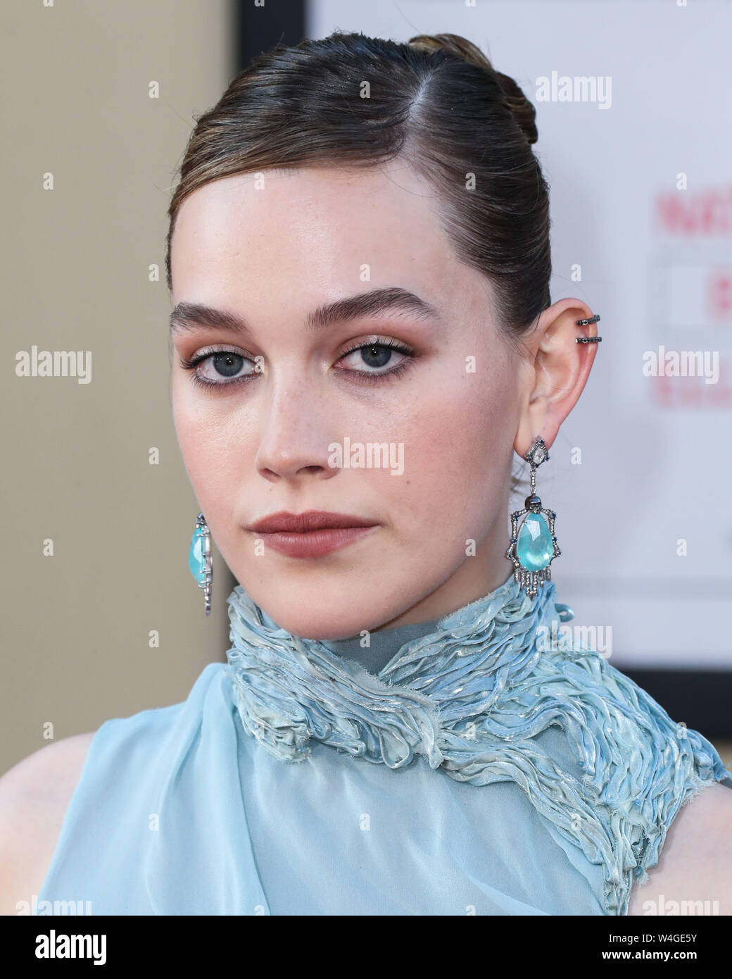 HOLLYWOOD, LOS ANGELES, Kalifornien, USA - 22. Juli: Victoria Pedretti kommt an der Uraufführung von Sony Pictures'' Once Upon a Time in Hollywood' an der TCL Chinese Theater IMAX am 22 Juli, 2019 in Hollywood, Los Angeles, Kalifornien, USA. (Foto von Xavier Collin/Image Press Agency) Stockfoto