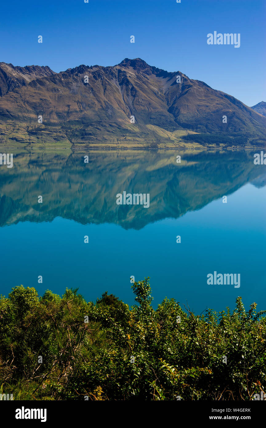 See Wakaipu, um Queenstown, Südinsel, Neuseeland Stockfoto