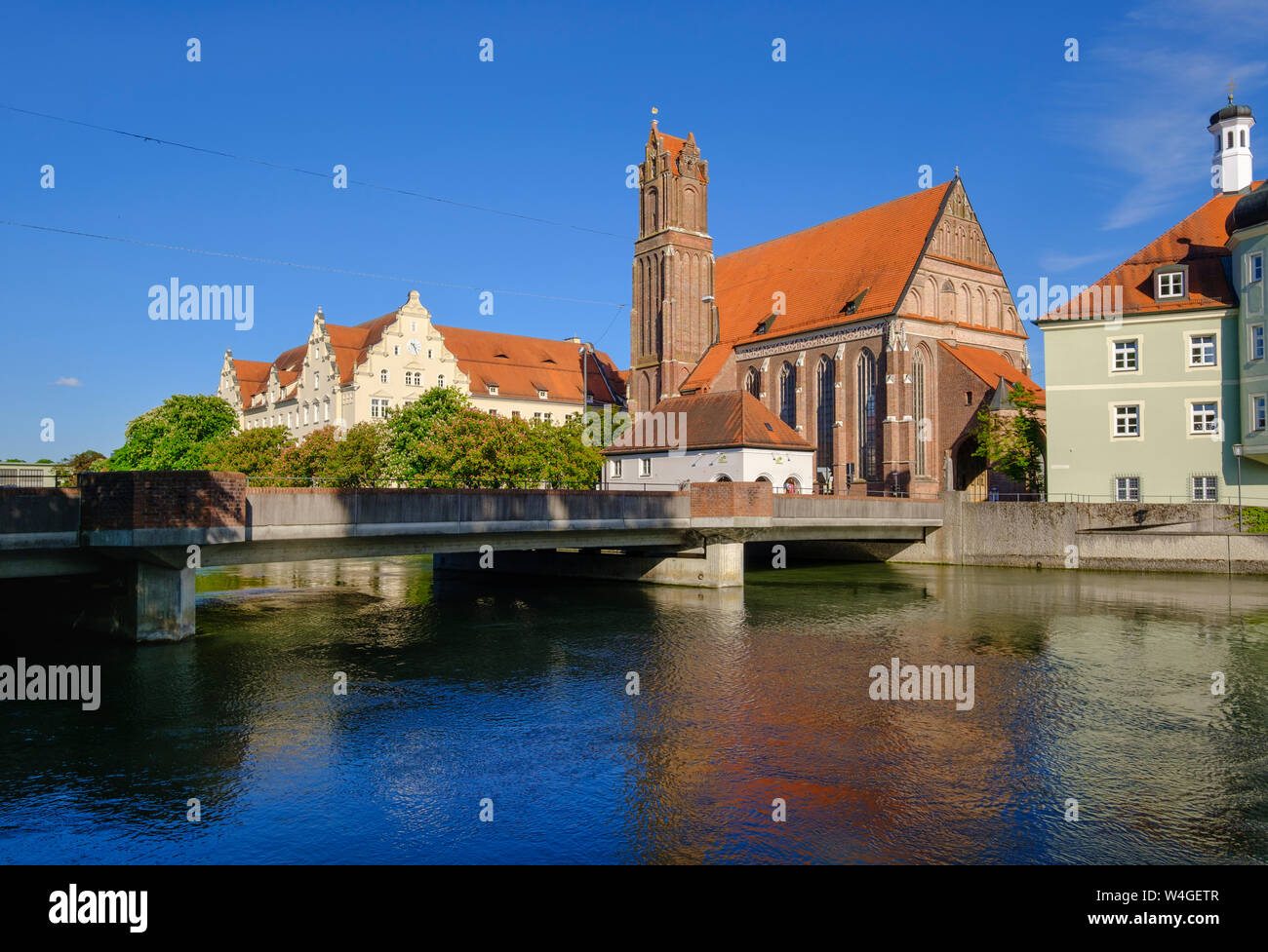Kirche des Heiligen Geistes, Isar, Landshut, Bayern, Deutschland Stockfoto