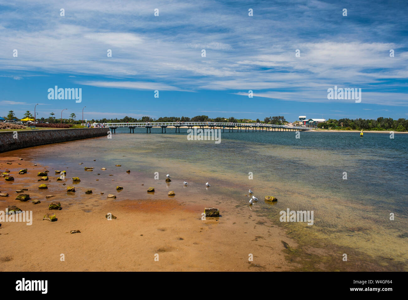 Wasser, Kanal, Lakes Entrance, Victoria, Australien Stockfoto