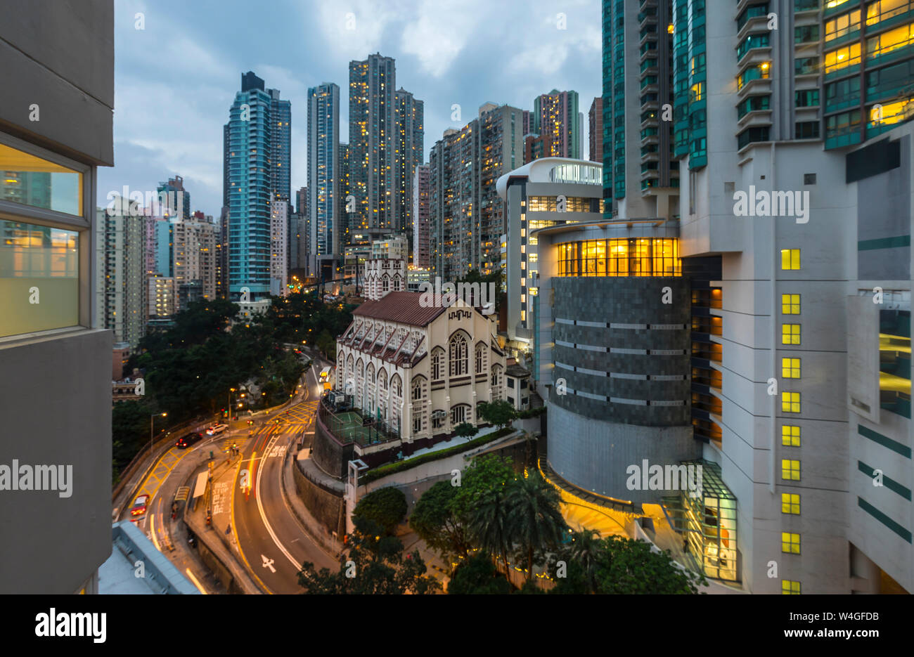 Hong Kong Mid-Levels, Hop Yat Kirche, Hongkong, China Stockfoto