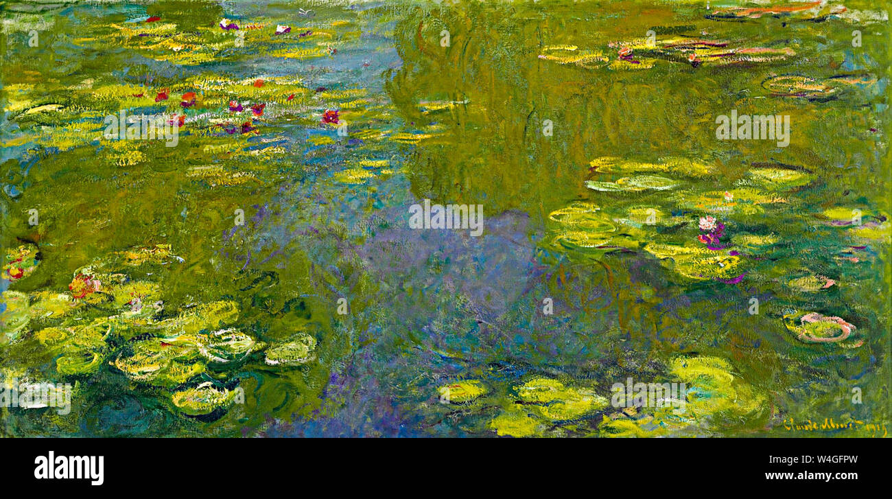 Claude Monet, le bassin aux Nymphéas, Landschaftsmalerei, 1919