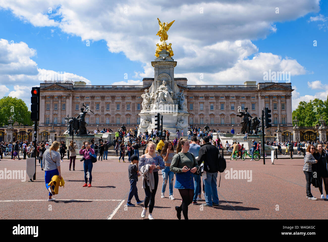 Victoria Memorial und der Buckingham Palace in London, Vereinigtes Königreich Stockfoto