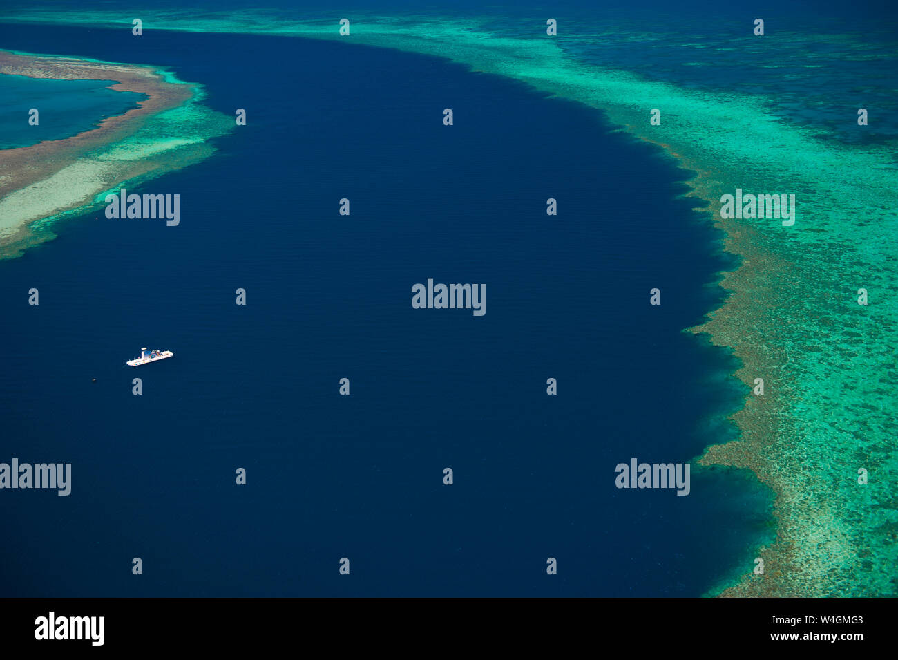 Luftaufnahme des Great Barrier Reef, Queensland, Australien Stockfoto