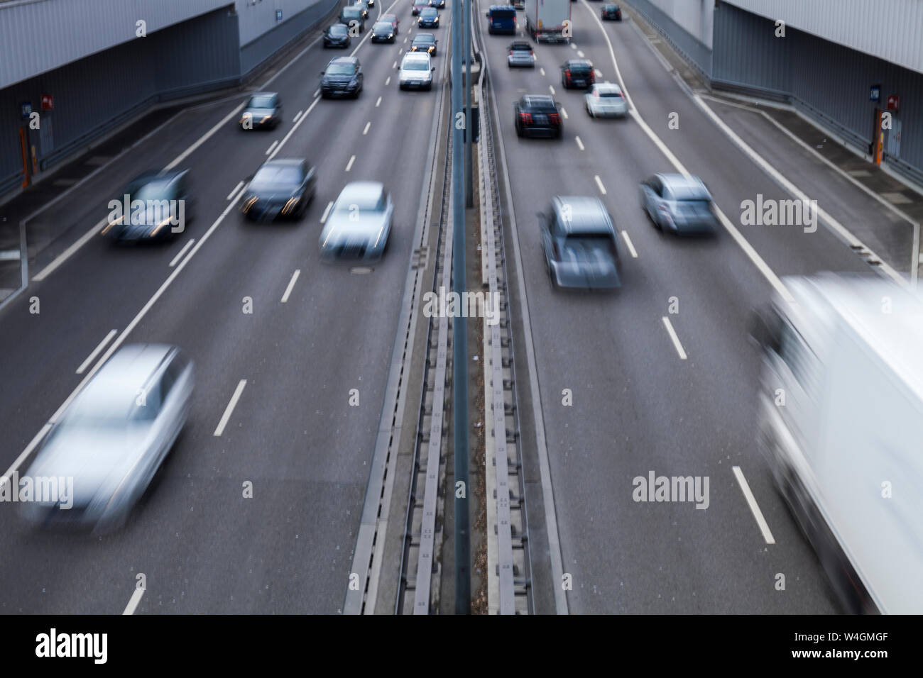 Straßenverkehr, Mittlerer Ring, München, Deutschland Stockfoto