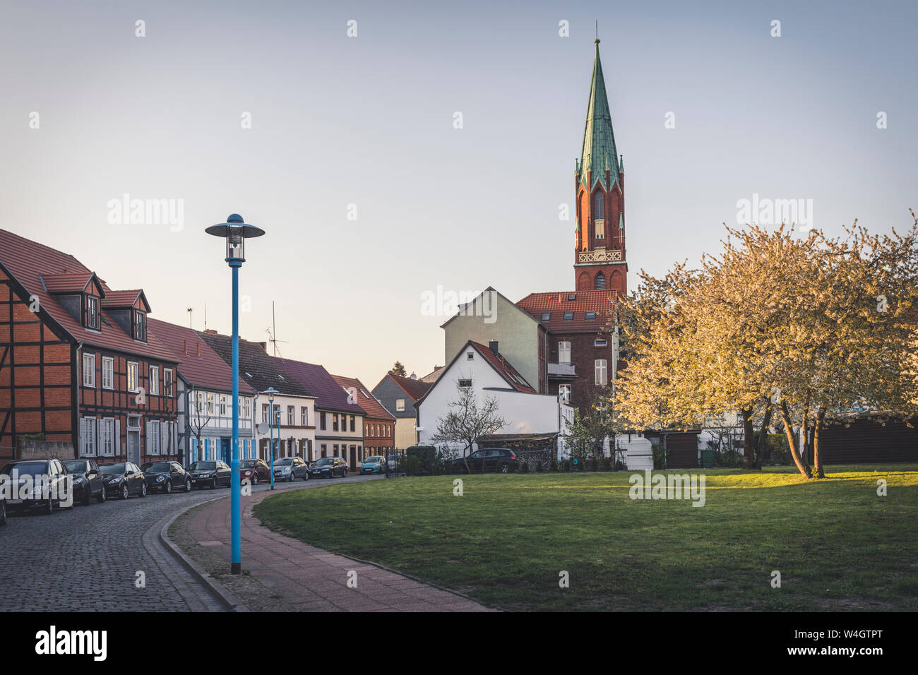 Evangelische Kirche, Wittenberge, Brandenburg, Deutschland Stockfoto